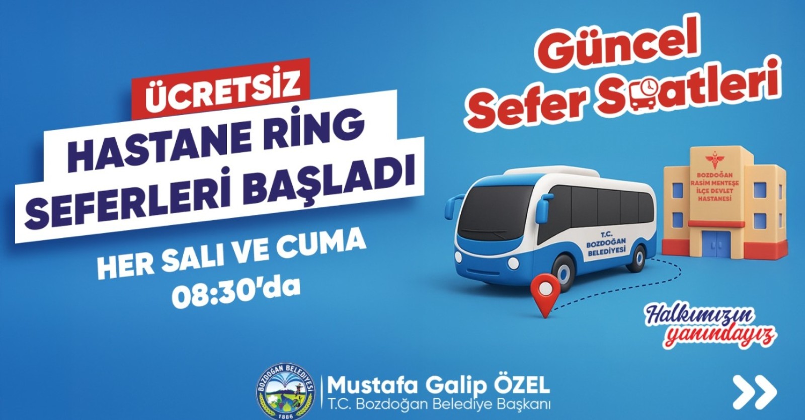 Bozdoğan’da Şehir İçi Ring Seferleri Başladı
